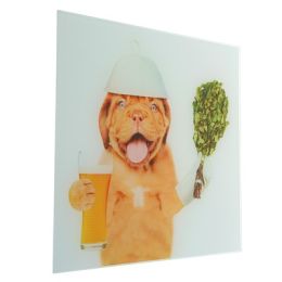 Картина для бани «Собака с веником»,30х30 см