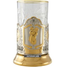Позолоченный подстаканник «Олимпийский мишка»