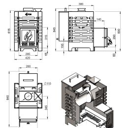 Печь для бани Aston 12 Аква