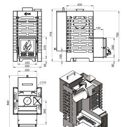 Печь для бани Aston 16 Аква