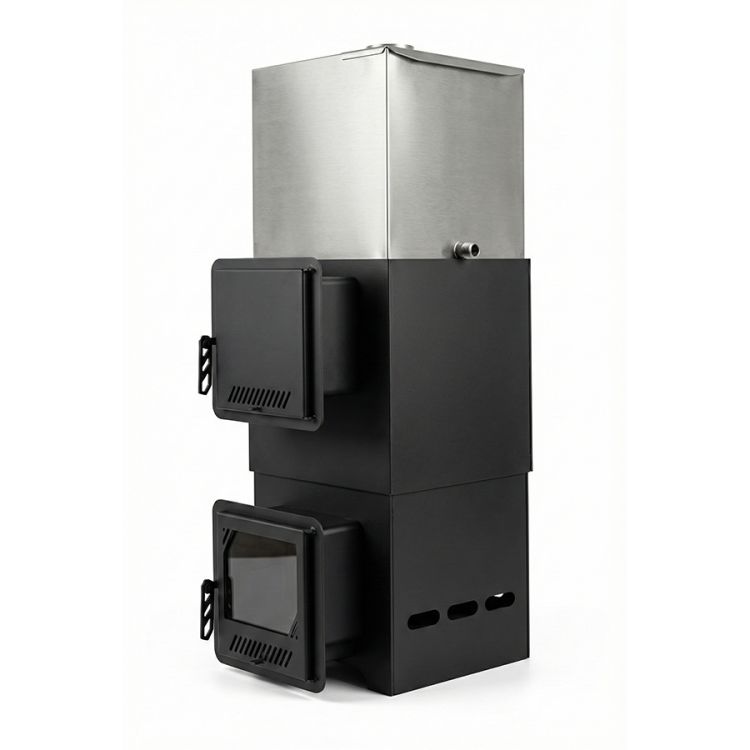 Печь банная ПароМан 6 ЗК 30, бак 100, дверца со стеклом