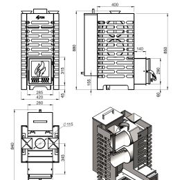 Печь для бани Aston 20 Аква