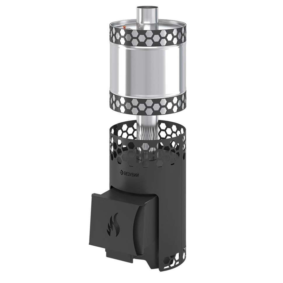 Печь для бани Везувий "Чёрная Пчёлка" с баком