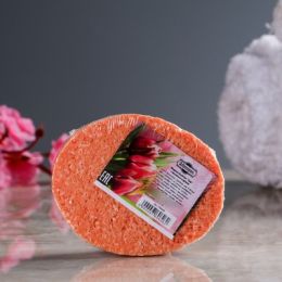 Бомбочка для ванны "Узоры" с ароматом клубники, красная