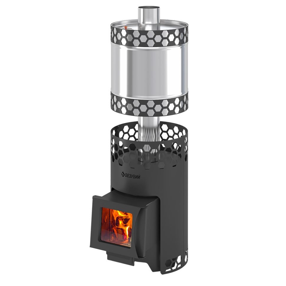 Печь для бани Везувий "Чёрная Пчёлка С" с баком