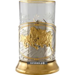 Позолоченный подстаканник «Тройка»