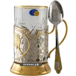 Позолоченный подстаканник «Тройка»