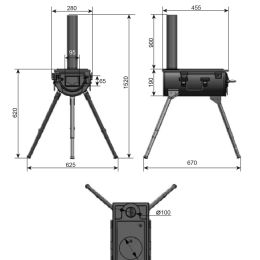Печь "Везувий Travel" (из чугуна)