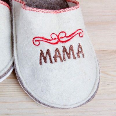 Тапочки для бани "Мама", женские, войлок