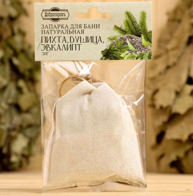 Запарка для бани Пихта, Эвкалипт, Душица
