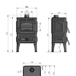 Печь-камин Везувий LV-12 "Антрацит"