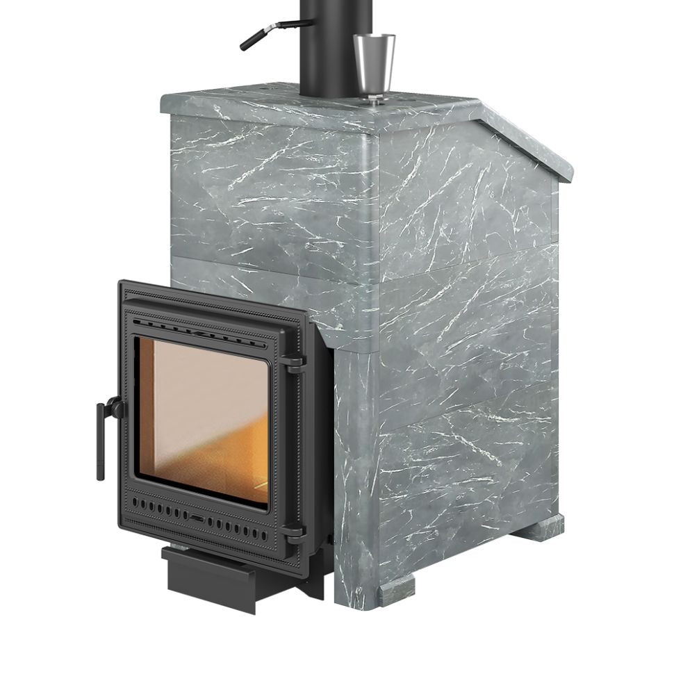 Печь для бани Везувий Легенда Ретро (505) в облицовке Талькохлорит "Президент" 