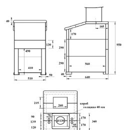 Печь для бани Везувий Легенда Ретро (505) в облицовке Талькохлорит "Президент" 