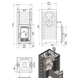 Печь для бани ASTON 24 INOX (310)