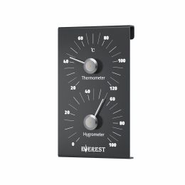 Термогигрометр EVEREST "Line", алюминий BLACK (TG-23)