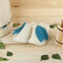Тапочки женские "Колокольчик" синий, люкс мягкий