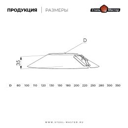 Обжимной хомут конусный (юбка) оцинковка