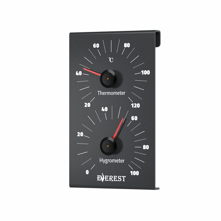 Термогигрометр EVEREST, алюминий BLACK (TG-31)