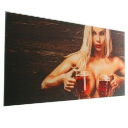 Картина для бани «Обнежённая девушка с пивом», 25х50 см