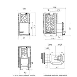 Печь банная "Сталь-Мастер HARD" "Саванна" 20M Панорама