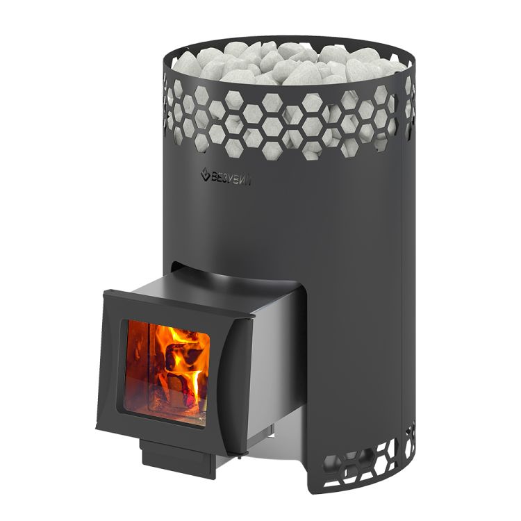 Печь для бани Везувий "Чёрная Пчёлка 20 С" НЕРЖ.