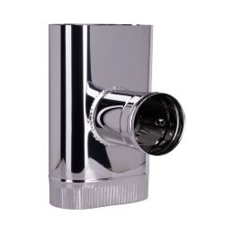 Тройник овальный, врезка d 60–180, нерж 0,5 мм