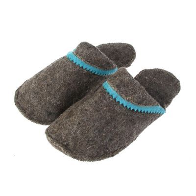 Тапочки мужские комибинированные, синий, люкс мягкий