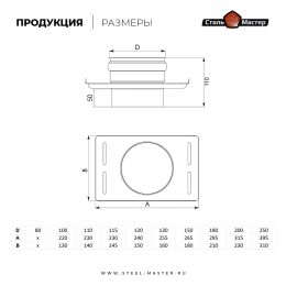 Монтажная площадка нерж 1 мм