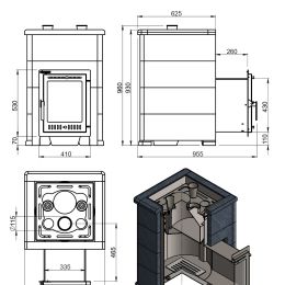 Печь для бани Эверест "Steam Master 30 INOX" Амфиболит, S-40