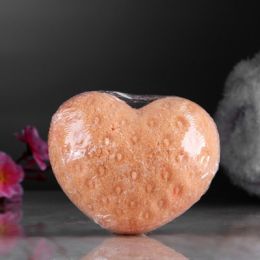 Бомбочка для ванны "Сердце" с ароматом апельсина, 100 гр, оранжевая