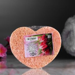 Бомбочка для ванны "Сердце" с ароматом апельсина, 100 гр, оранжевая