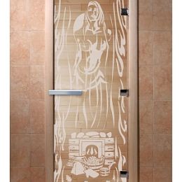 Дверь для сауны Doorwood «Горячий пар» (Ольха) 8мм