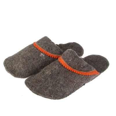 Тапочки мужские комибинированные, оранжевый, люкс мягкий