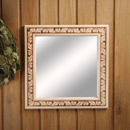 Зеркало настенное "Лепесток" для бани, 38×38 см