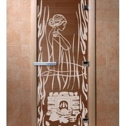 Дверь для сауны Doorwood «Волшебный пар» (Ольха) 8мм