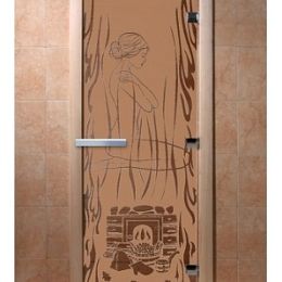 Дверь для сауны Doorwood «Волшебный пар» (Ольха) 8мм