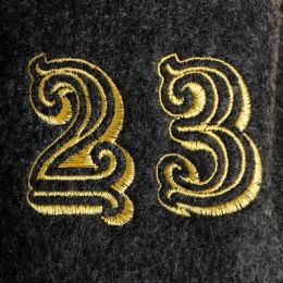 Тапочки банные серые с вышивкой "20 + 23"
