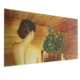 Картина для бани «Девушка с веником», 25х50 см