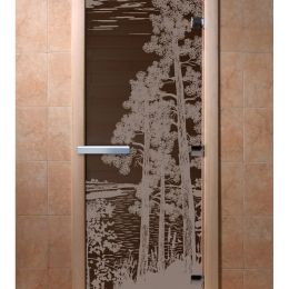 Дверь для сауны Doorwood «Рассвет» (Ольха) 8мм