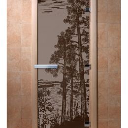 Дверь для сауны Doorwood «Рассвет» (Ольха) 8мм