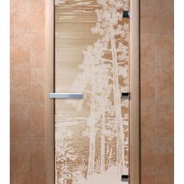 Дверь для сауны Doorwood «Рассвет» (Ольха) 8мм