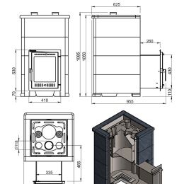 Печь для бани Эверест "Steam Master 38 INOX" Талькохлорит, S-40