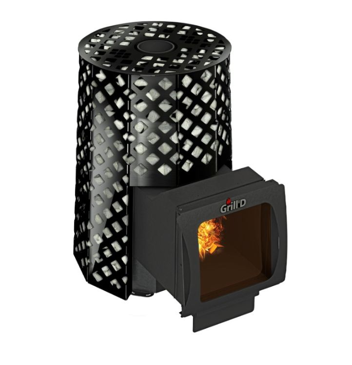 Дровяная банная печь Grill'D Violet Romb Short Window Max