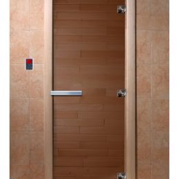 Дверь для сауны Doorwood Бронза (Ольха) 8мм