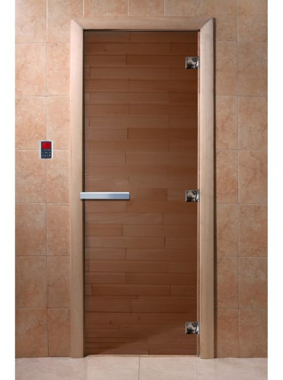 Дверь для сауны Doorwood Бронза (Ольха) 8мм