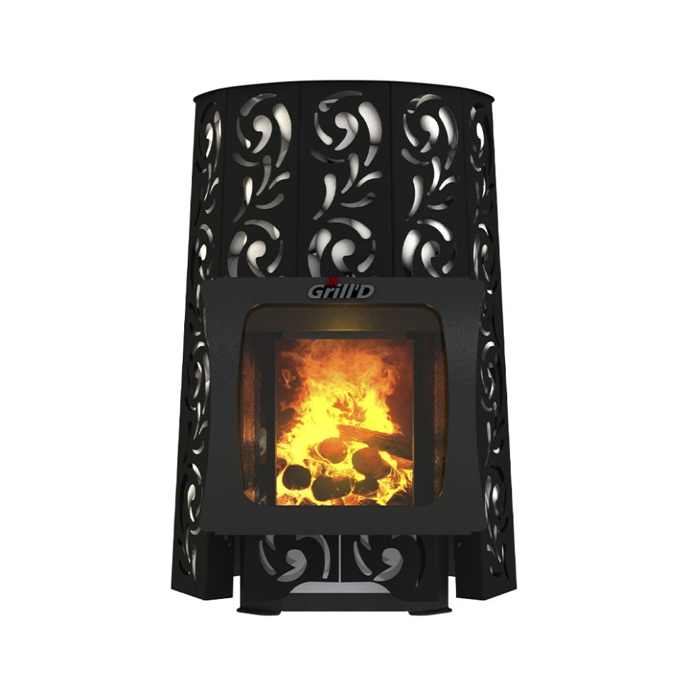 Дровяная банная печь Grill'D Violet Short Window Max