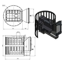 Печь для бани ВЕЗУВИЙ Легенда Ретро Ковка 24 (205) L-280