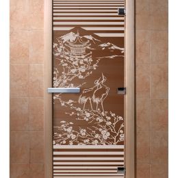 Дверь для сауны Doorwood «Япония» (Ольха) 8мм