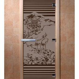 Дверь для сауны Doorwood «Япония» (Ольха) 8мм