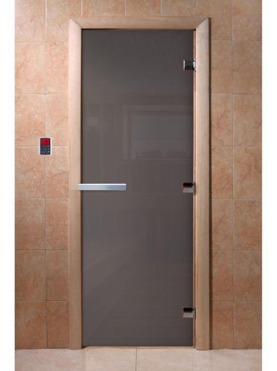Дверь для сауны Doorwood Графит (Ольха) 8мм